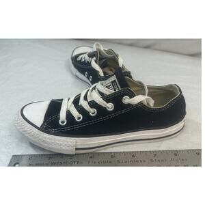 Converse All Star Chuck Taylor Youth US 1 / UK 13.5 Black Low‑Top Sneakers Shoes